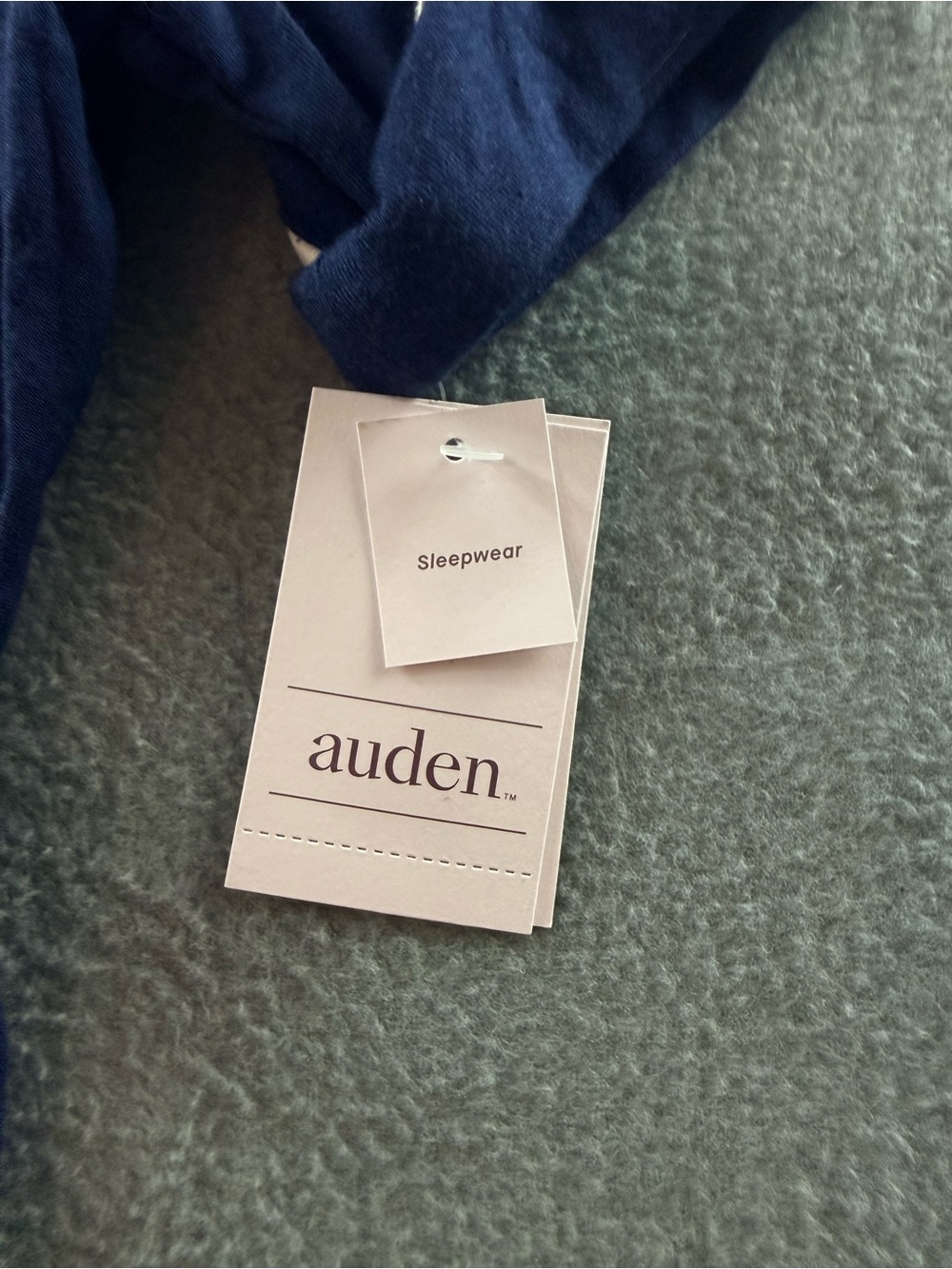 Auden - Navy Short Pajama Set with White Piping - Picture 3 of 12
